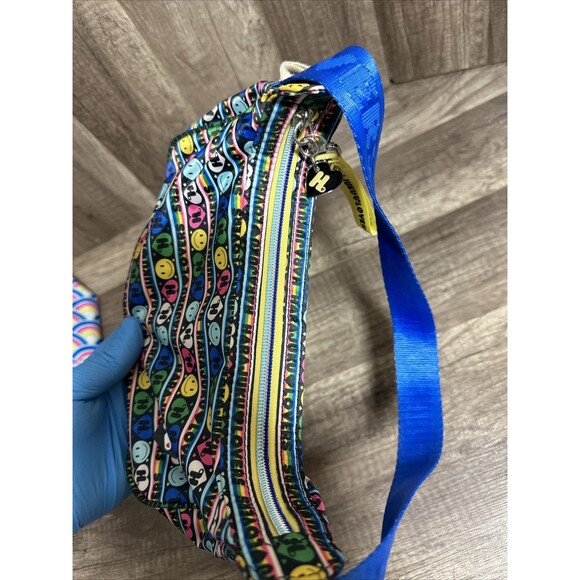 2 Harajuku Lovers Gwen Stefani Colorful Purse Crossbody Bag Smiley face Hearts - Picture 13 of 16